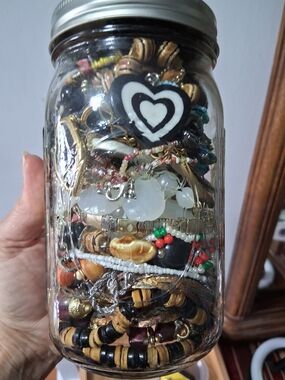 Mixed Bead and Charm Jewelry Mystery Jar — Women Jewelry, Black & Brown Accents